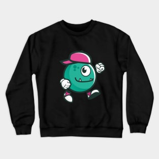 fun and cute monster mascot Crewneck Sweatshirt